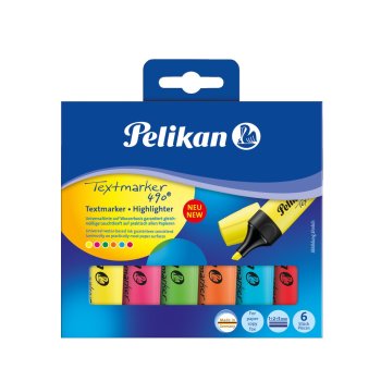 Pelikan 490 - zvýrazňovač - 6 rôznych farieb