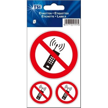 TSI nálepky - zákaz telefonovania - 3 ks