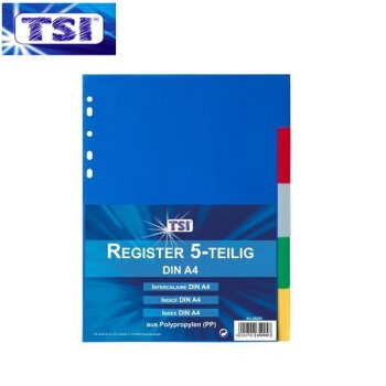 TSI 5-dielny register PP, A4, rôzne farby
