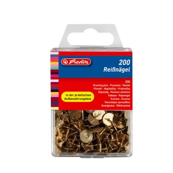 herlitz - mosadzné pripínačky, priemer: 9,0 mm