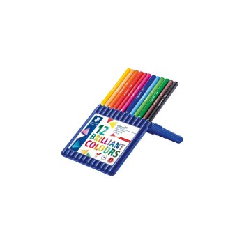 STAEDTLER ergosoft 157 - trojhranné farbičky - v plastovom stolovom boxe - 12 rôznych farieb