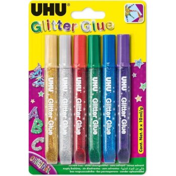 UHU Glitter Glue Original glitrové lepidlo - 6 x...