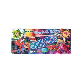 JOLLY Supersticks XXL BOXX pastelky - 48 farieb "Superheros"