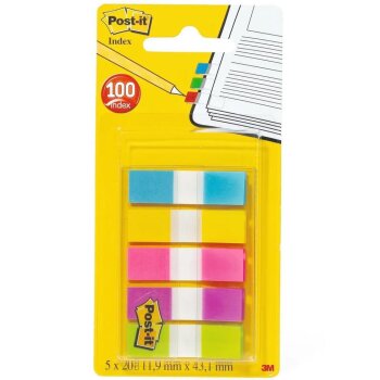 Post-it Haftmarker Index Mini, 11,9 x 43,2 mm, 5-farbig