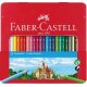 FABER-CASTELL šesťhranné farbičky CASTLE - 24 ks v kovovom puzdre