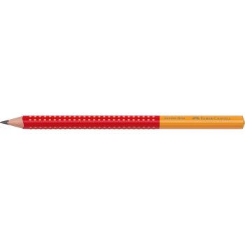 FABER-CASTELL Bleistift Jumbo GRIP TWO TONE, rot