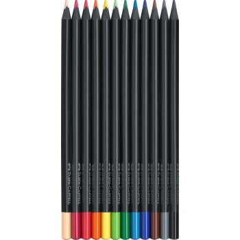 FABER-CASTELL trojhranné farbičky Black Edition -...