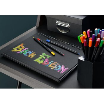 FABER-CASTELL trojhranné farbičky Black Edition - 36 rôznych farieb