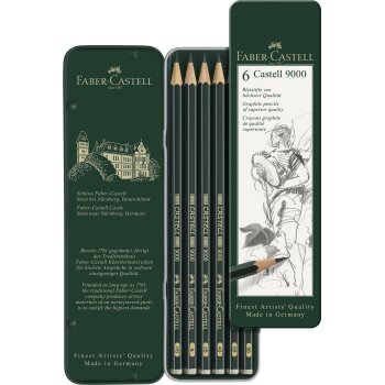 FABER-CASTELL ceruzka CASTELL 9000, kovové puzdro...