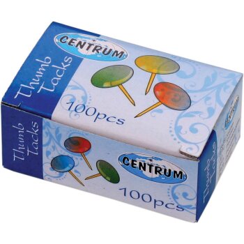 Centrum pripináčiky - farebné - 100 kusov