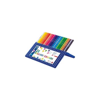 STAEDTLER ergosoft 157 - trojhranné farbičky - v plastovom stolovom boxe - 24 rôznych farieb