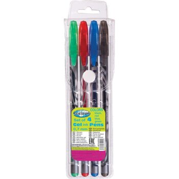 CENTRUM gelové perá 0,7 mm - sada 4 ks