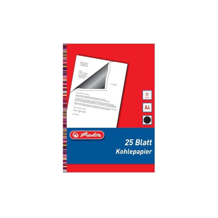 herlitz uhlový papier A4 - 25 hárkov - biely