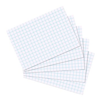 herlitz Karteikarten, DIN A5, kariert,weiss 100er