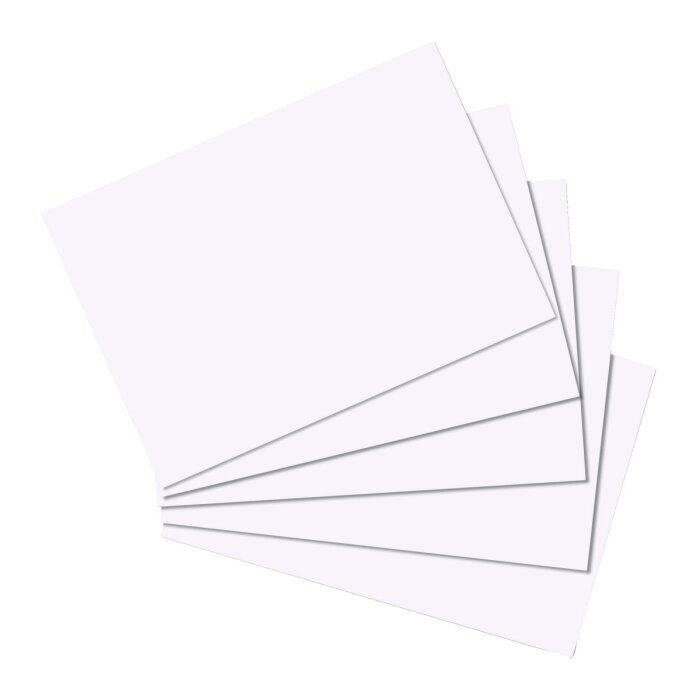 herlitz kartotékové / indexové kartičky - A6 - 100 ks - čisté - biele