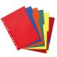 herlitz Kunststoff-Register, blanko, A4, farbig, 10-teilig
