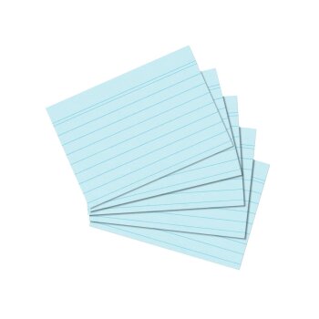 herlitz Karteikarten, DIN A7, liniert, blau 100er