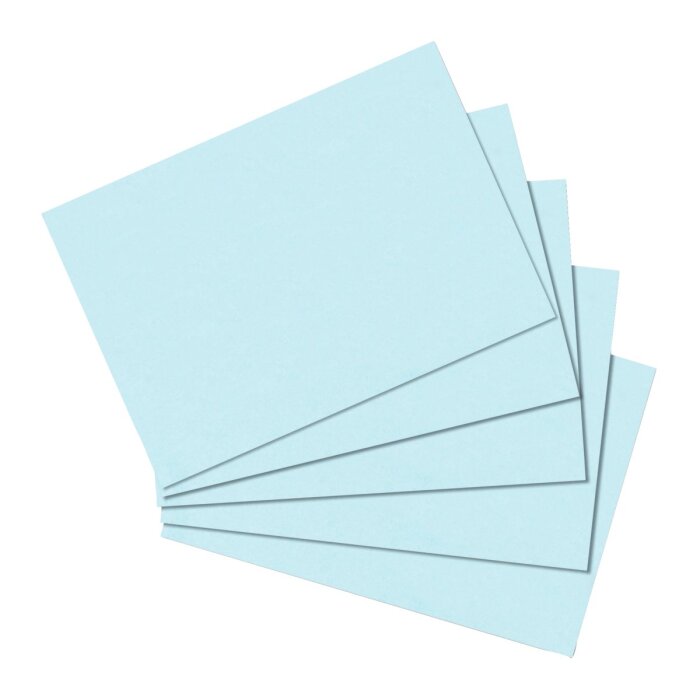 herlitz kartotékové / indexové kartičky - A6 - 100 ks - čisté - modré