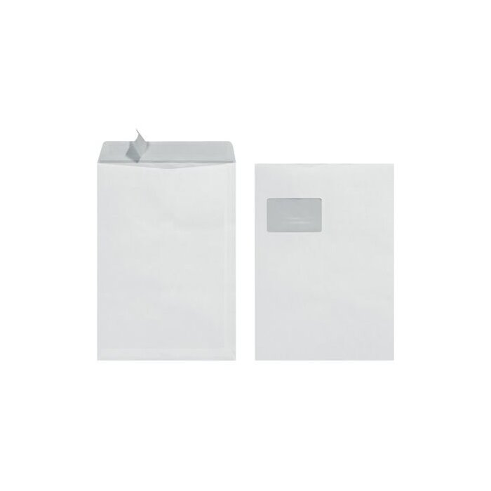 herlitz Versandtasche C4 mit Fenster, weiss 25er