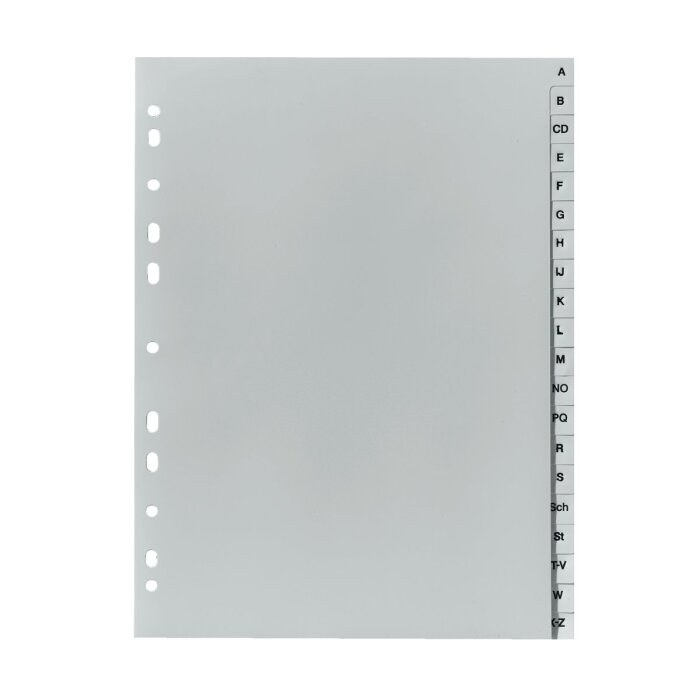 herlitz Kunststoff-Register, A-Z, A4, 20-teilig