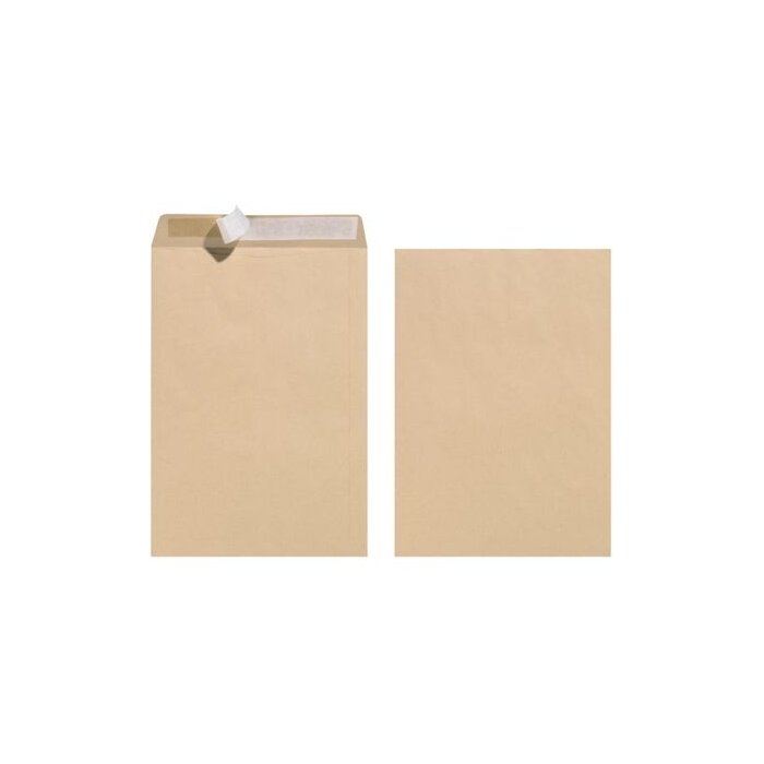 herlitz Versandtasche C4 ohne Fenster, braun 25er