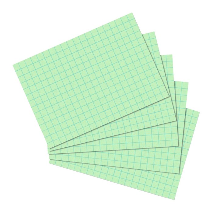 herlitz Karteikarten, DIN A6, kariert, grün 100er