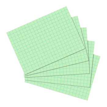 herlitz Karteikarten, DIN A6, kariert, grün 100er