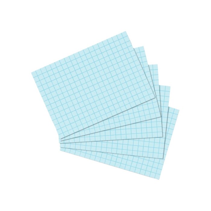 herlitz Karteikarten, DIN A7, kariert, blau 100er