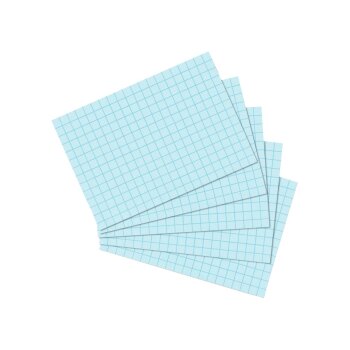 herlitz Karteikarten, DIN A7, kariert, blau 100er