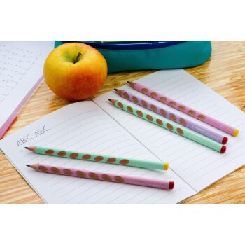 Ergonomischer Dreikant-Bleistift für Linkshänder - STABILO EASYgraph in pastellgrün - Einzelstift - Härtegrad HB