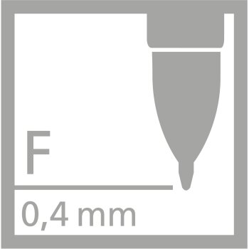 STABILO PALETTE Refill - samostatná náhradné náplň, šírka čiary F (0,4 mm) - modrá