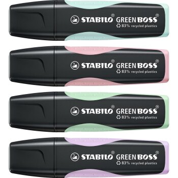 Umweltfreundlicher Textmarker - STABILO GREEN BOSS Pastel...