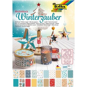 folia Motivblock "Winterzauber", 240 x 340 mm,...