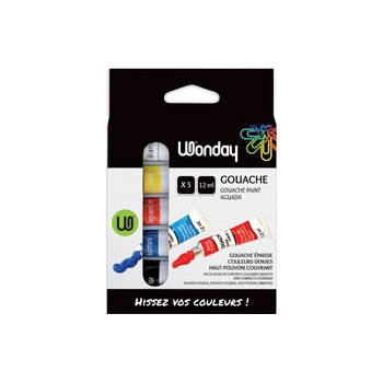 Wonday gouache farba 12 ml - 5 rôznych farieb