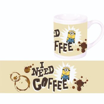 Minions šálka "I need coffee"