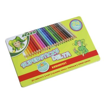 JOLLY pastelky Supersticks Delta - 24 farieb v kovovom...