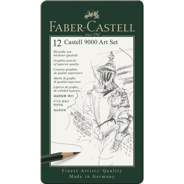 FABER-CASTELL ceruzka CASTELL 9000 Art, kovové puzdro - 12 kusov