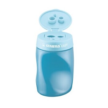 Schul-Set für Linkshänder - STABILO EASYgraph in blau - inklusive Spitzer + Radierer
