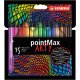 Filzschreiber - STABILO pointMax - ARTY - 15er Pack - mit 15 verschiedenen Farben