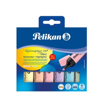 Pelikan Textmarker 490 Pastell 6er Etui