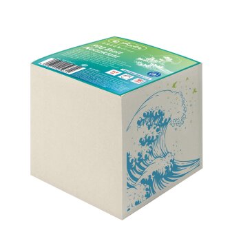 herlitz Zettelklotz GREENline Welle, 90 x 90 mm 900 Blatt