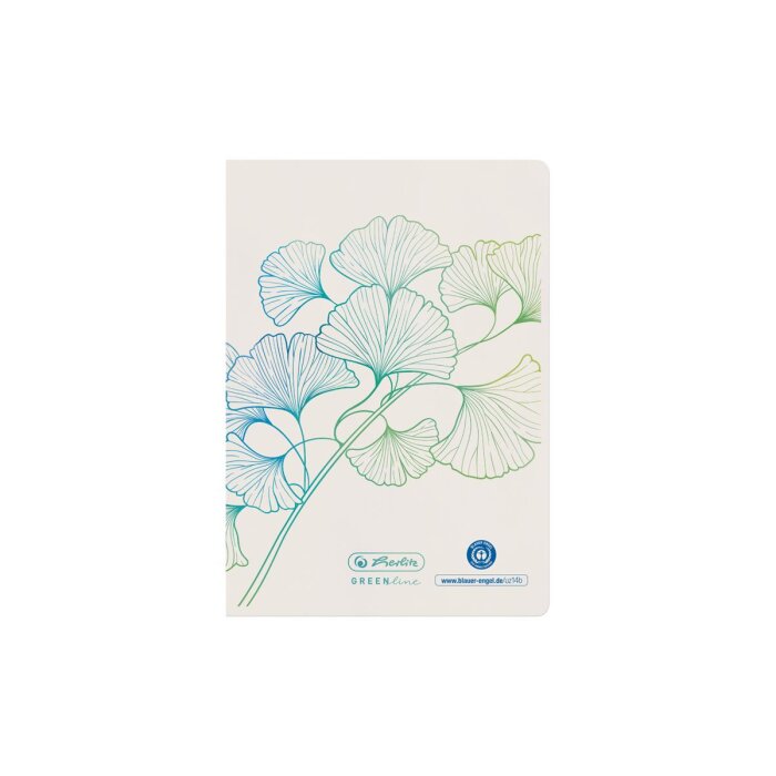 herlitz - zošit, A6, 32 listov - linajkový - GREENline - Ginkgo