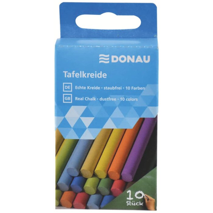 DONAU Tafelkreide farbig sortiert 10er
