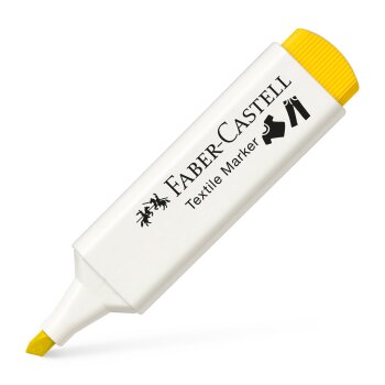 FABER-CASTELL Textilmarker, Keilspitze, gelb