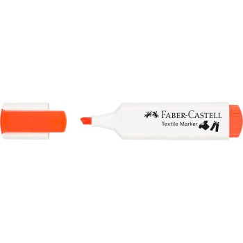 FABER-CASTELL Textilmarker, Keilspitze, neonorange