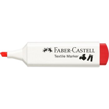 FABER-CASTELL Textilmarker, Keilspitze, rot