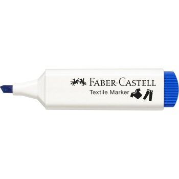 FABER-CASTELL Textilmarker, Keilspitze, blau