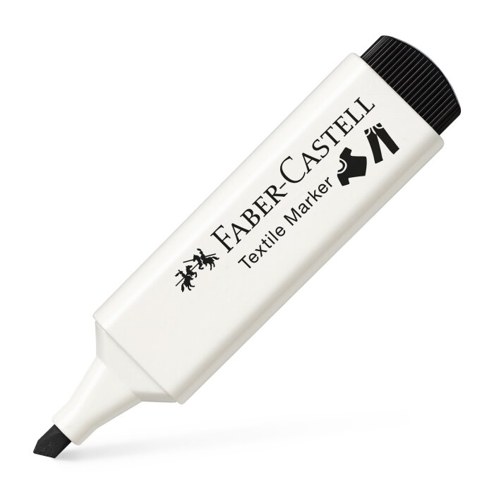 FABER-CASTELL Textilmarker, Keilspitze, schwarz
