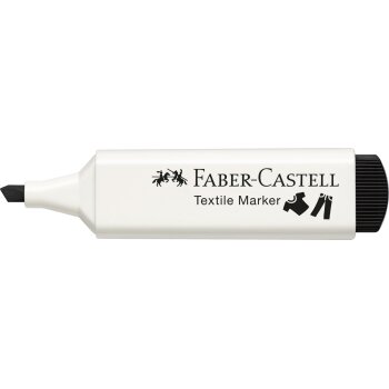 FABER-CASTELL Textilmarker, Keilspitze, schwarz