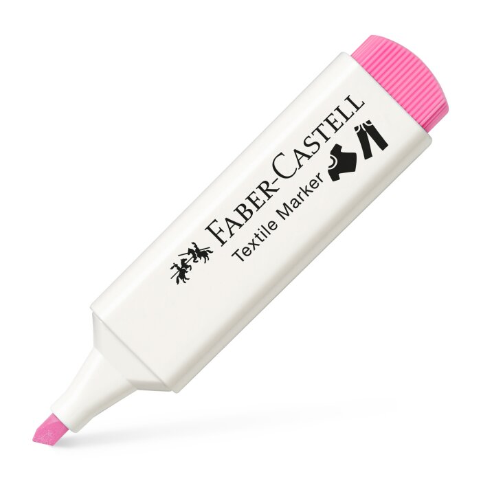 FABER-CASTELL Textilmarker, Keilspitze, babyrosa